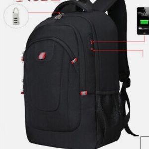 Men backpack water proof. Many pickets,fit 17.5 inch laptop. Reflection.